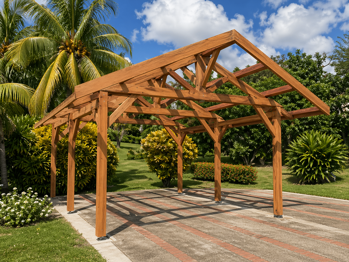 Charpente bois en Martinique — réalisation MCBC-ACI