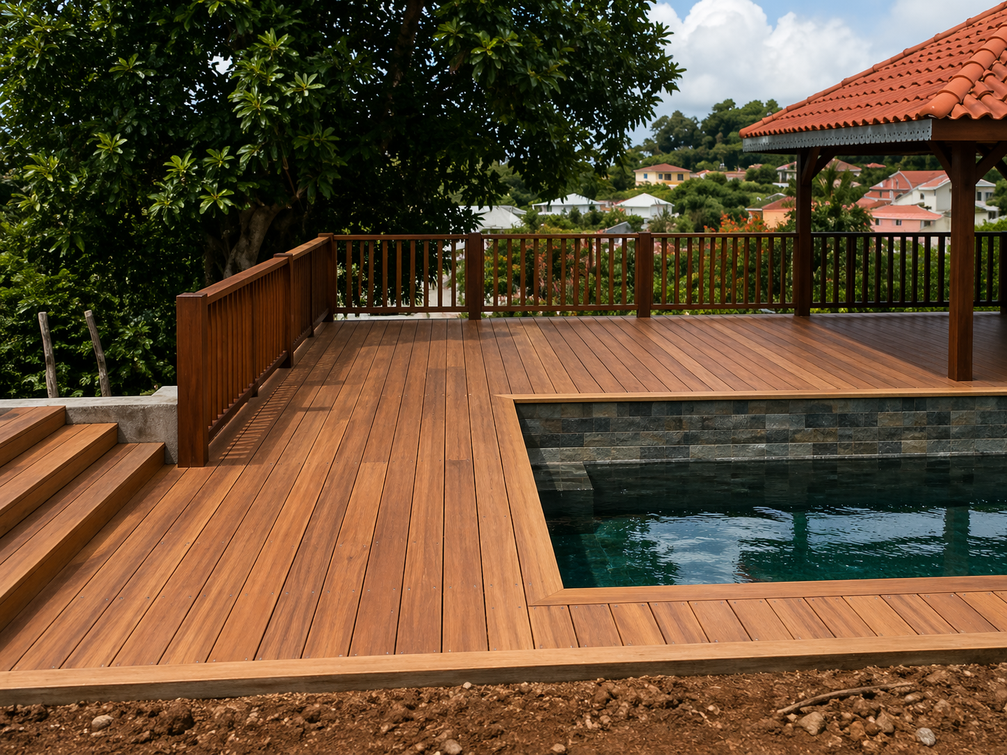 Balustrade bois sur mesure Martinique — MCBC-ACI